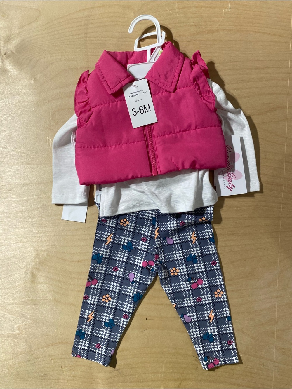 Bonnie Baby Girl 3-Piece Outfit Set - 3-6 Months (W)